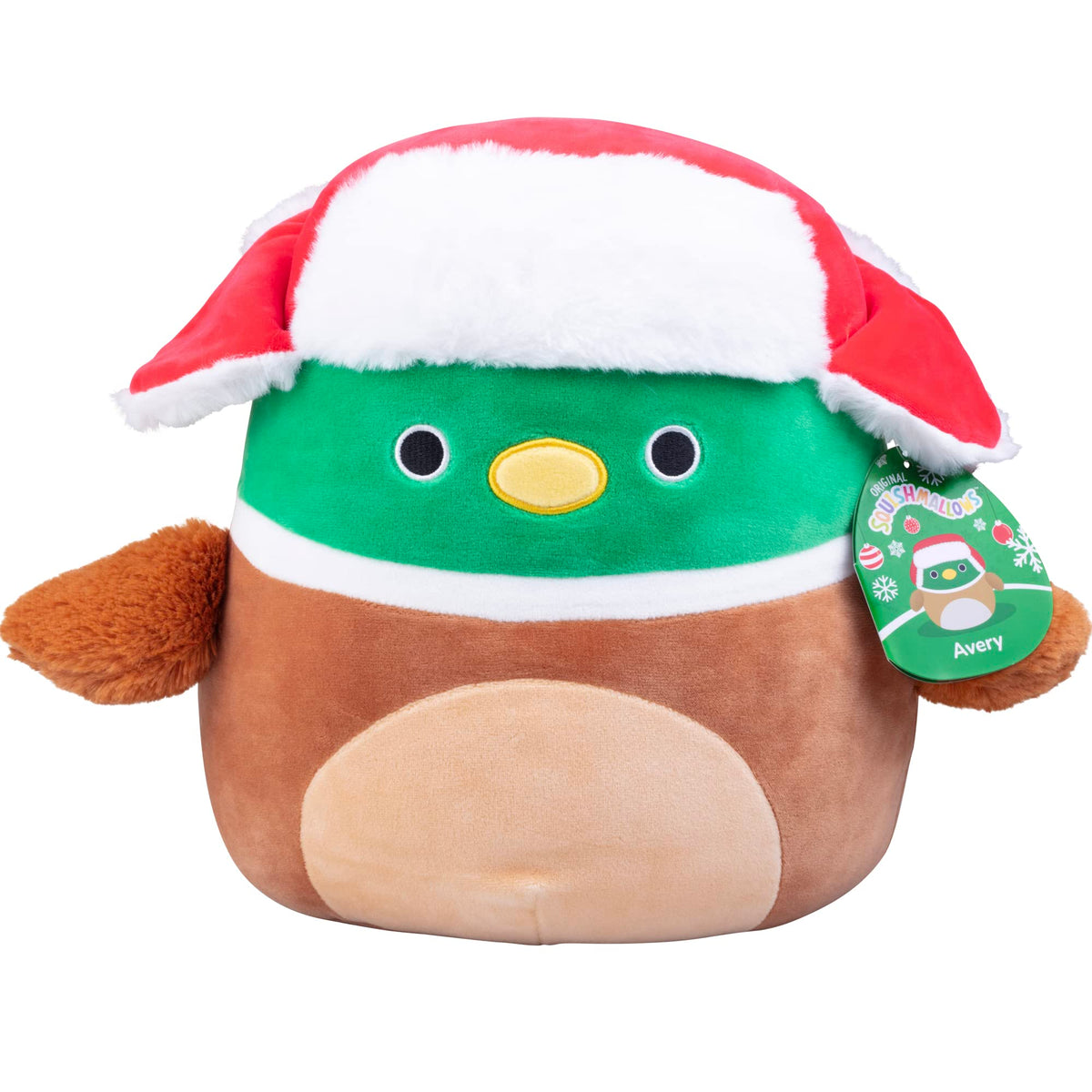 Squishmallow Avery the Mallard Duck – 10" Winter Plush