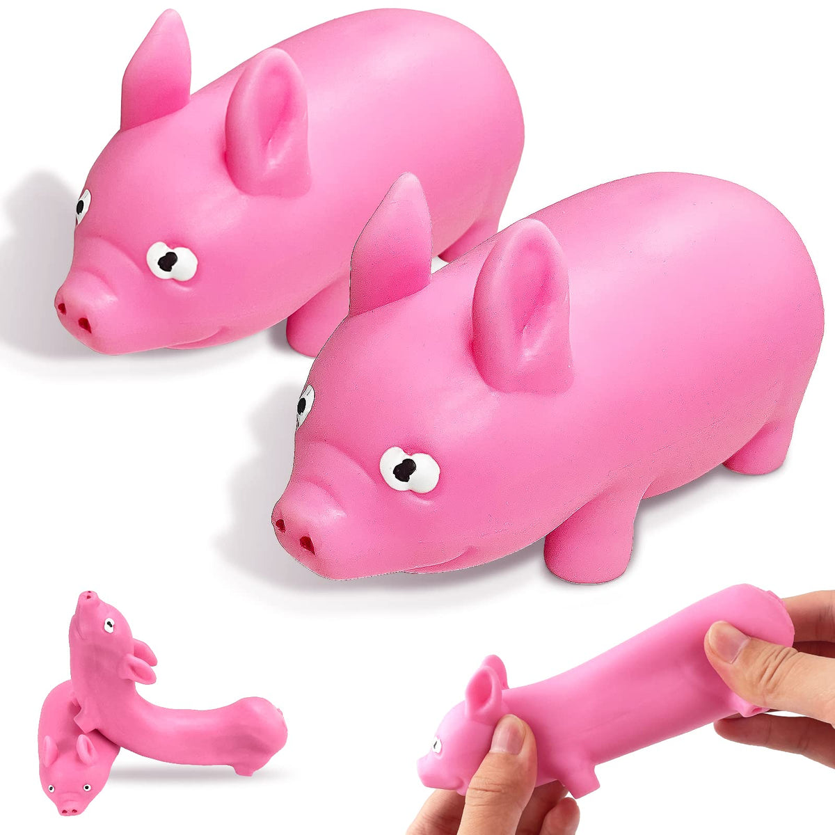 Piggy Sand-Filled Squishy Stress Toy – 2-Pack