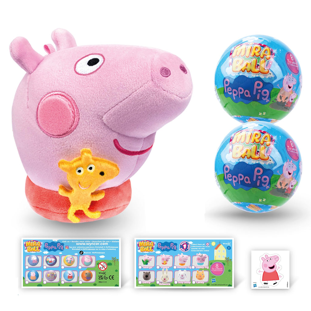 Peppa Pig MiraBall Mystery Expandable Plush – 2-Pack