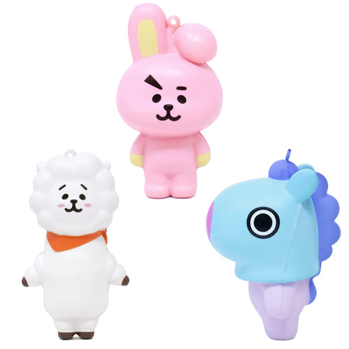 BT21 Squishy Ball Chain – 3-Pack (Cooky, Mang & RJ)