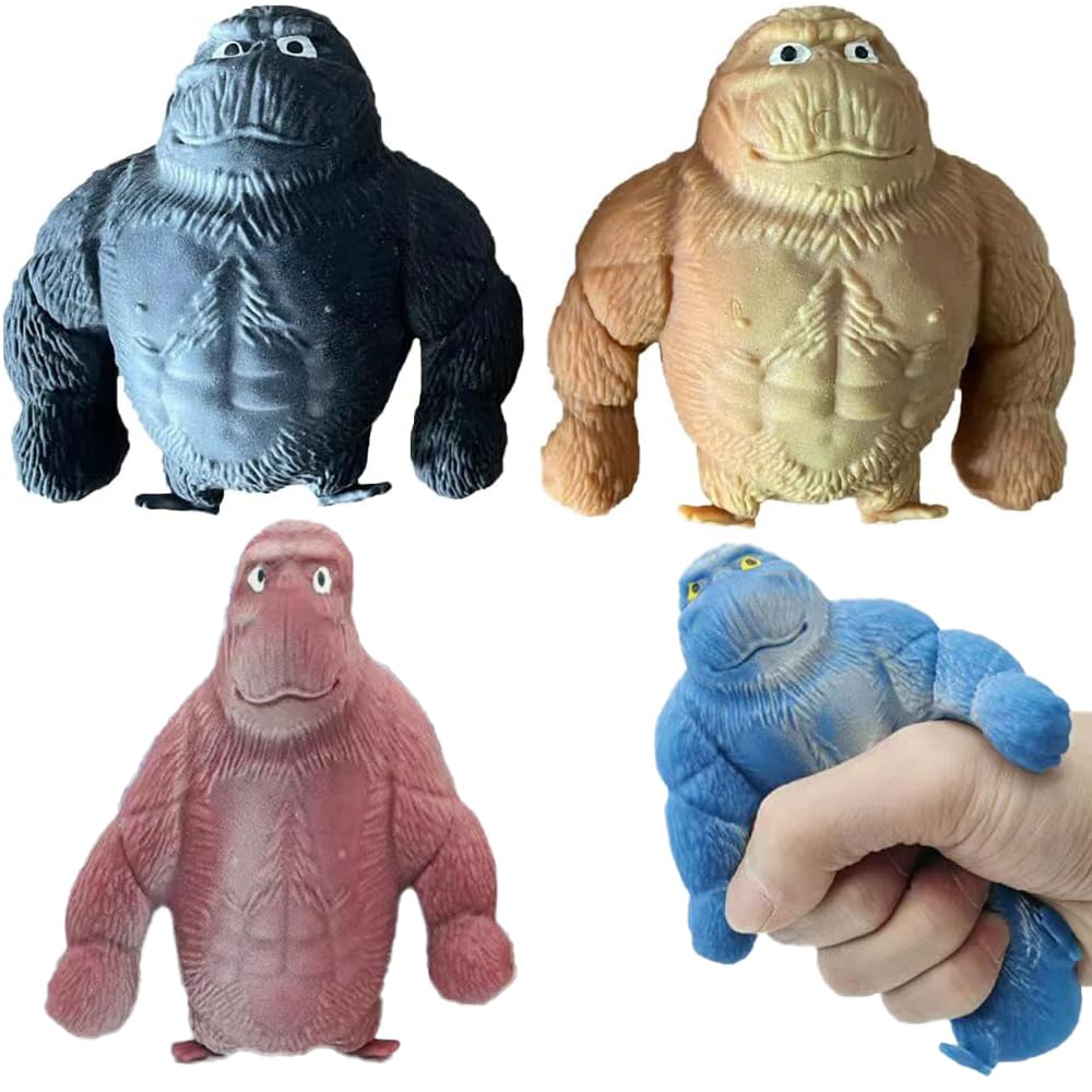 Squishy Monkey Stress Balls – 2-Pack (Random Colors)