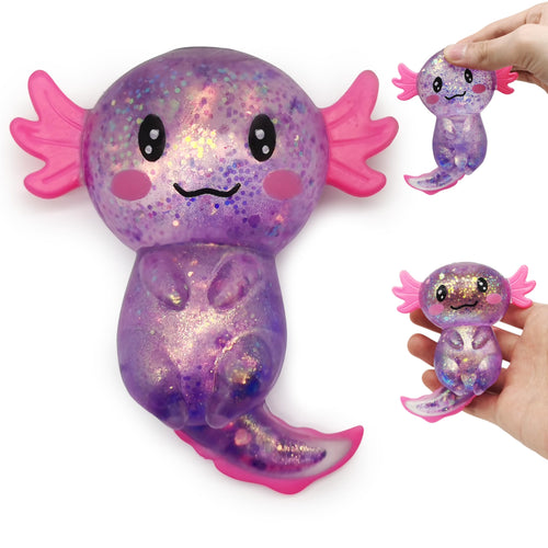 Axolotl Squishy Stress Ball – Purple