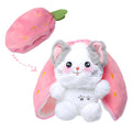 Reversible Strawberry Cat Squishy Plush – 7.8"