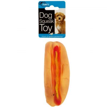 Hot Dog Squeaky Squishy Dog Toy