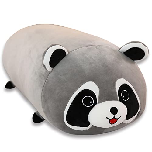 Long Raccoon Squishy Plush Pillow – 19"