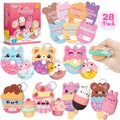 Valentine's Day Cards with Squishy Toy Keychains – 28-Pack Classroom Set