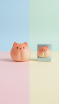 Peach Cat Animal Squishy